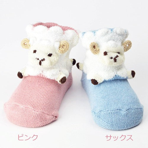 【POMPKINS(ポプキンズ)】ひつじ足型入りPOP UPソックス≪日本製≫≪プラスチック足型入り≫